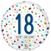 18th Birthday Confetti Foil Balloon 18"