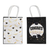 2 Pack Graduation White Kraft Gift Bags with Twisted Paper Handle. 2 Assorted per Pack.
