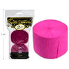 2-Pack Hot Pink Crepe Streamer, 81ft Each