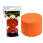 2-Pack Orange Crepe Streamers, 81ft Each