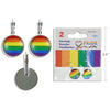 2 Pack Pride Rainbow Glass Earrings