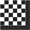 24 Black & White Checkered Luncheon Napkins