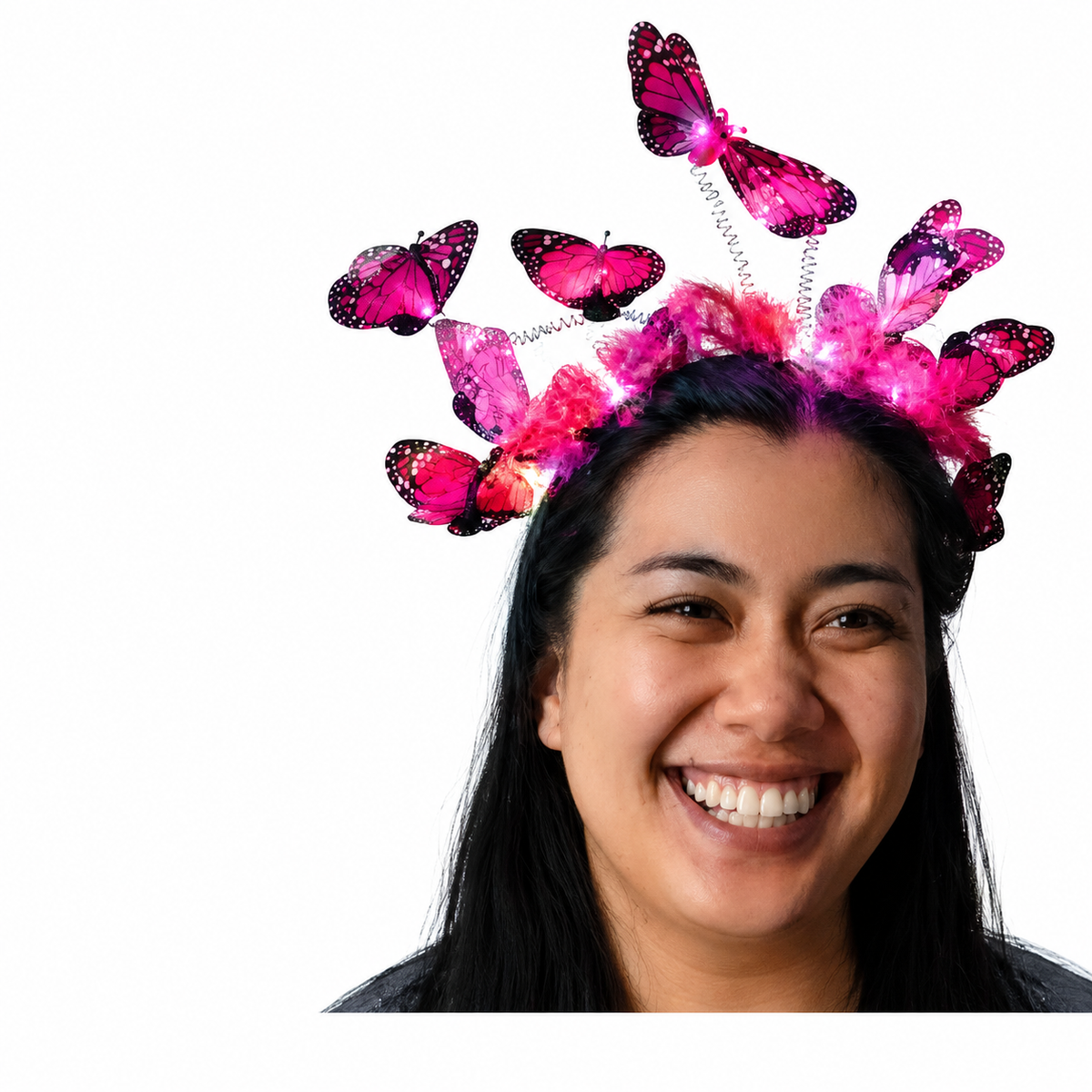 Light-Up Pink Butterfly Headband