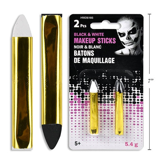 2pk Black & White Makeup Crayons 5.4g