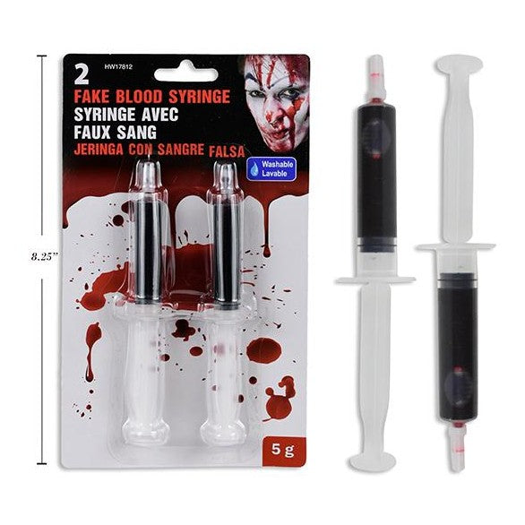 2pk Fake Blood Syringes 5g