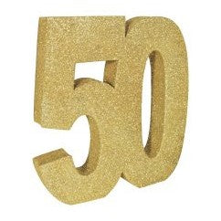 3-D Glittered "50" Centerpiece