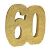 3-D Glittered "60" Centerpiece