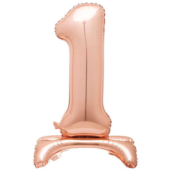 30" Rose Gold Foil Number Balloon - Number 1