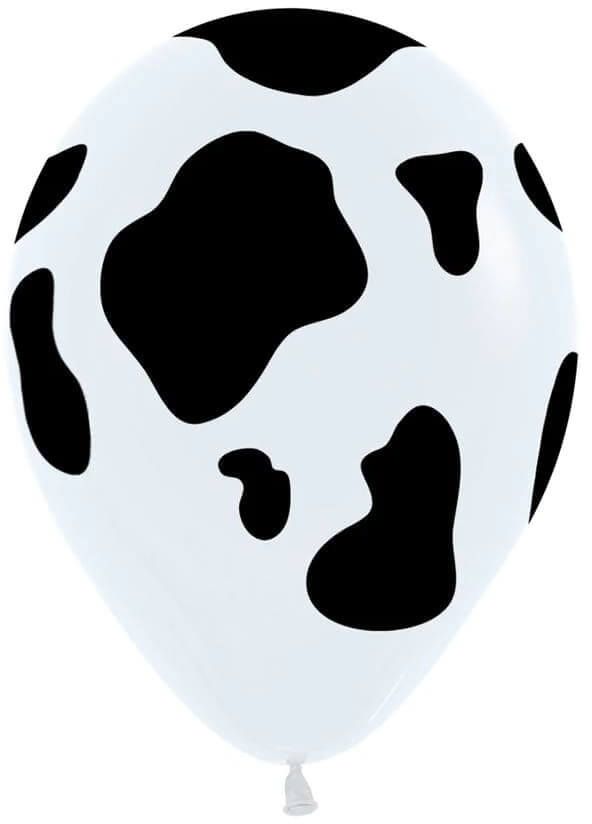 Cow Print 11" Latex Sempertex Balloons, 50 Count