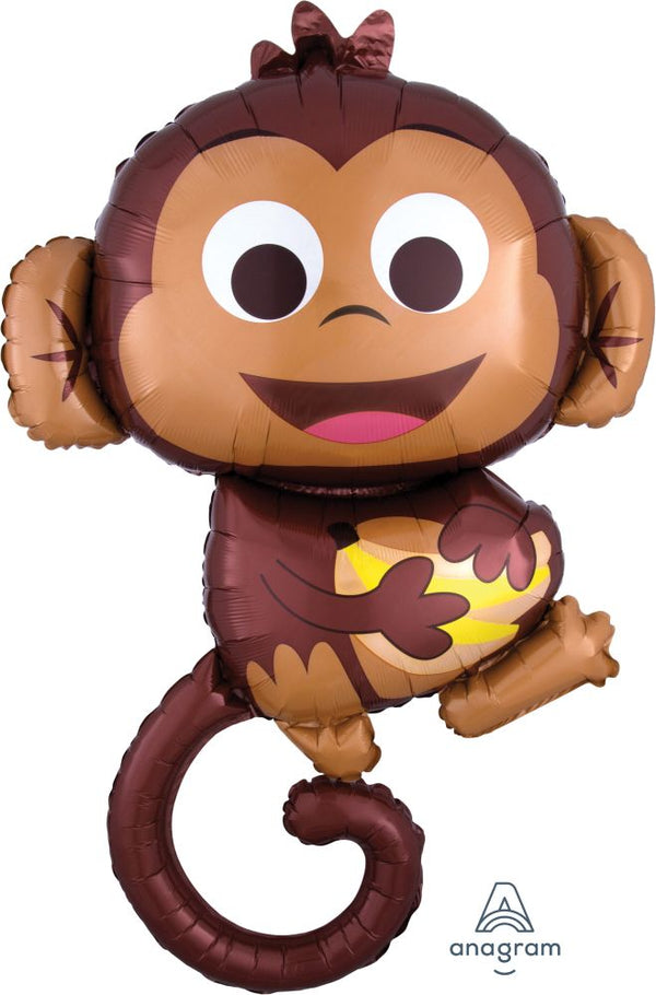 Happy Monkey SuperShape 36" Foil Balloon