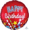 Festive Happy Birthday 18" Foil Balloon