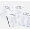 Bridal Shower Games, Including 3 Games: Who Knows the Bride Best, Would She Rather & Bride or Groom
