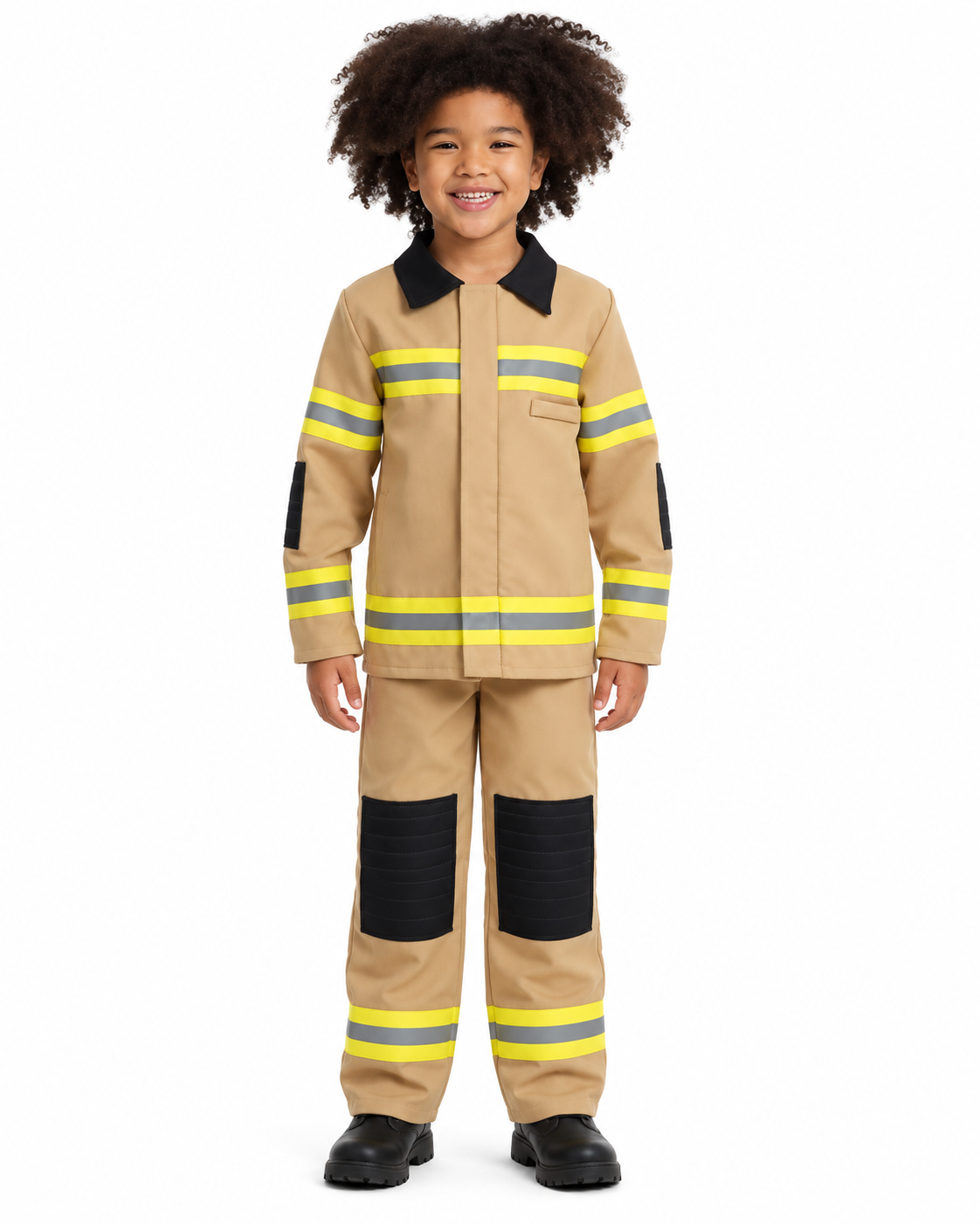 Tan Fireman Rescue Suit Child's Costume - Large 7-8 Years