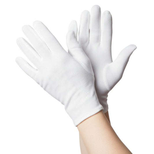 Short White Adult Gloves