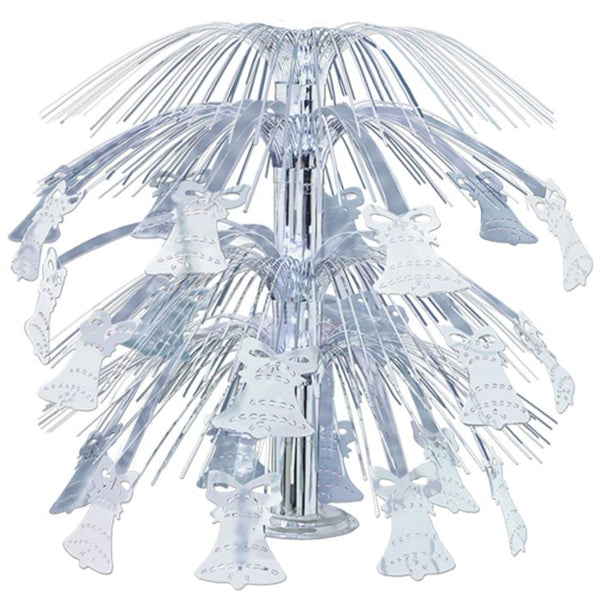 Silver Wedding Bell Cascade Centerpiece