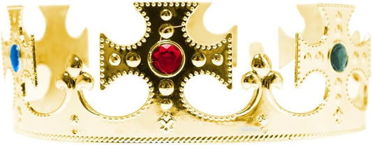 Gold Jeweled Crown Costume Accessory