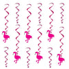 Pink Flamingo Whirls & Pink Twirly Whirls, Set of 12 Assorted (6 Each)