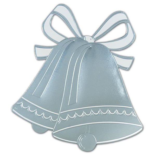 Silver Foil Wedding Bell Cutout Silhouette