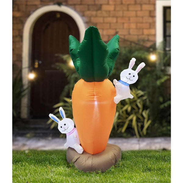 5ft Inflatable Carrot with Bunnies