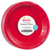 6 3/4" Round Paper Plates, Mid Ct. - Apple Red