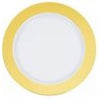 7.5" Premium Plastic White Plates with Thick Gold Trim - 10 count
