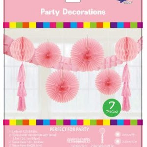 7 Piece Pink Party Decoration Kit