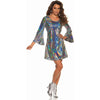70s Hologram Mini Dress, Size XL