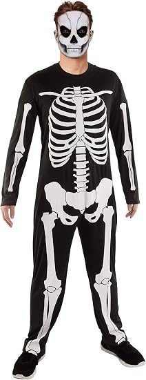 Basic Skeleton Jumpsuit Men's Costume - Large 42-44