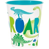Dinosaur Party "ROAR" 10oz Plastic Stadium Cups, 4 Count