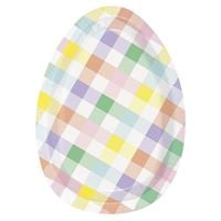 8 Easter Egg Shaped Plates