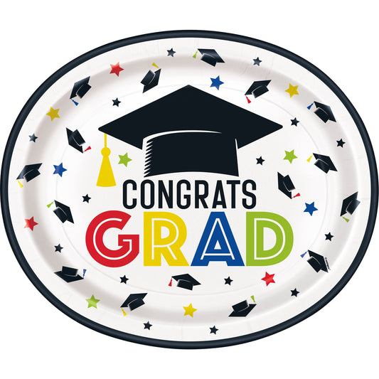 8 Graduation 12" Oval Plates
