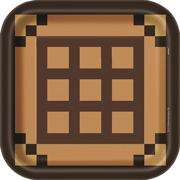 8 Minecraft 9" Square Plates