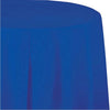 82" Round Plastic Cobalt Table Cover