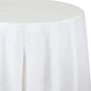 82" Round Plastic White Table Cover
