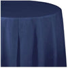 82" Round plastic Navy Table Cover
