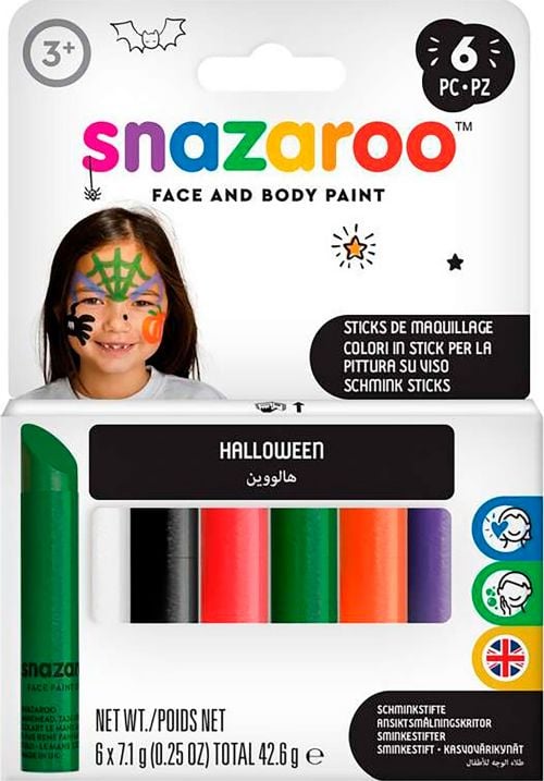 Snazaroo Halloween Makeup Sticks, Set of 6
