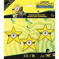 Minions Hanging Swirl Decorations, Set of 3