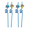 Chanukah Fun Straws,Dreidel&Menorah,Plastic,9",Set Of 4,