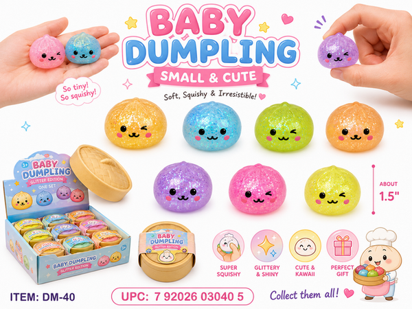 Baby Squish Dumpling Glittery Edition Mystery Surprise