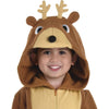 Adorable Reindeer Zipster Toddler 3-4 - Soft Brown & Cream - Perfect for Christmas Parties, Everyday Wear, or Costume Fun 1 Pc.