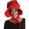 Adult Handmaid Red Bonnet with PVC Peak
