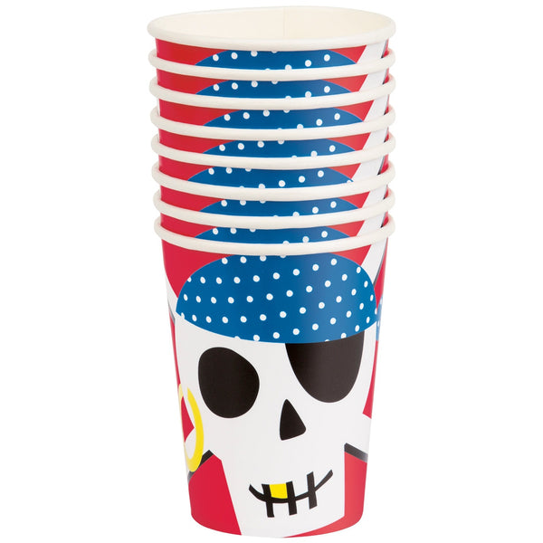 Ahoy Pirate 9oz. Paper Cups, 8 Count