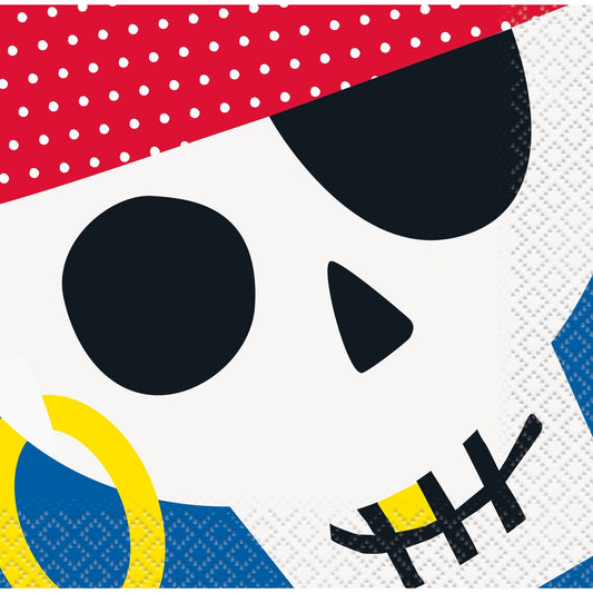 Ahoy Pirate Beverage Napkins, 16 Count