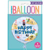 Ahoy Pirate Round Foil Balloon 18", Package - "Happy Birthday"