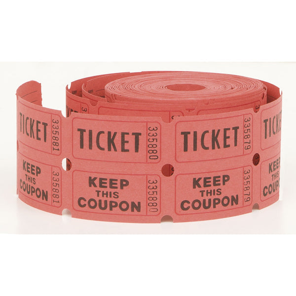 Auction Tickets - Double Roll, 500 Per Roll
