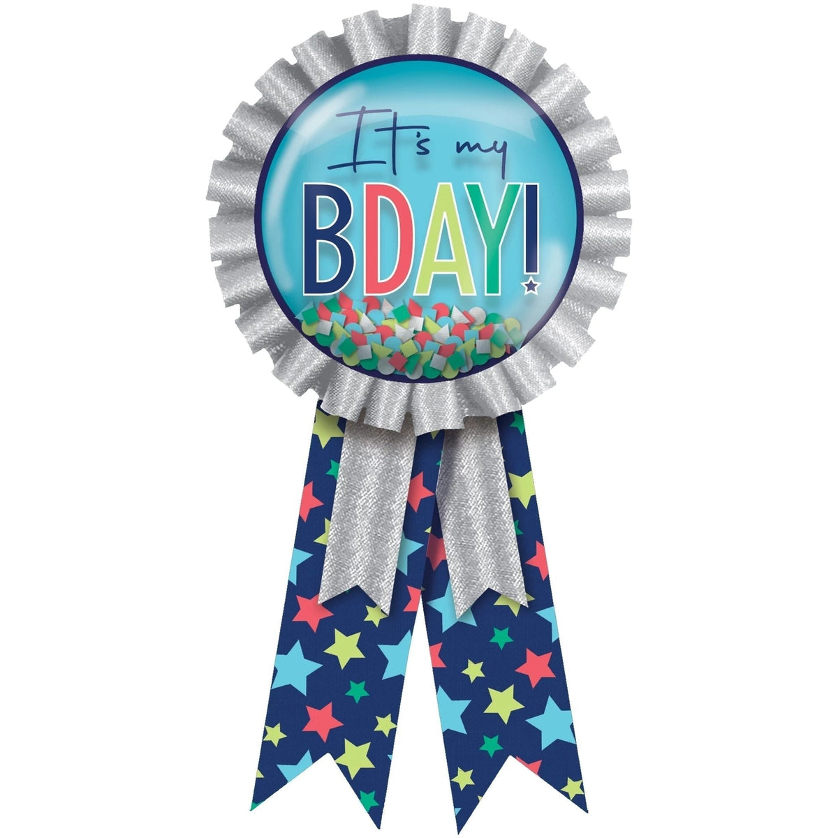 Award Ribbon - Modern Birthday Confetti Pouch, 3" x 5 1/2"