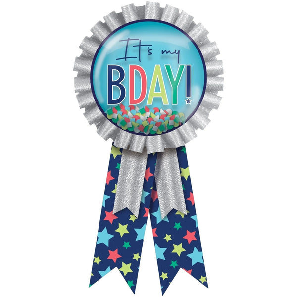 Award Ribbon - Modern Birthday Confetti Pouch, 3" x 5 1/2"