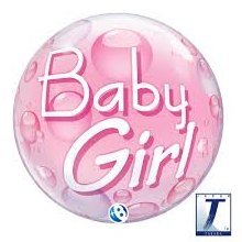 Baby Girl Bubble Balloon 22"