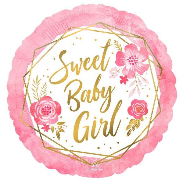 Baby Girl Foil 18" Round