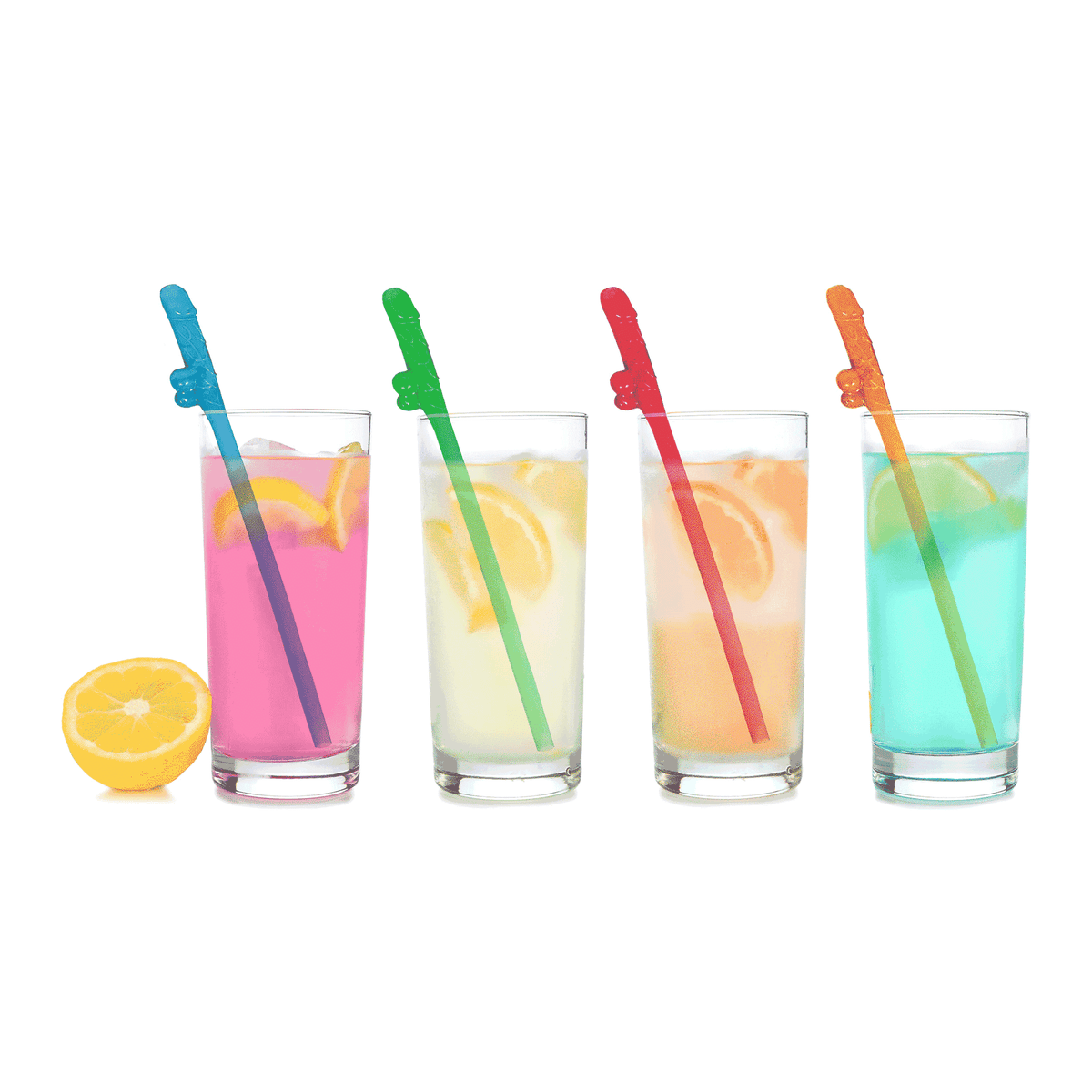 Bach Party Super Fun Penis Multicolour Straws